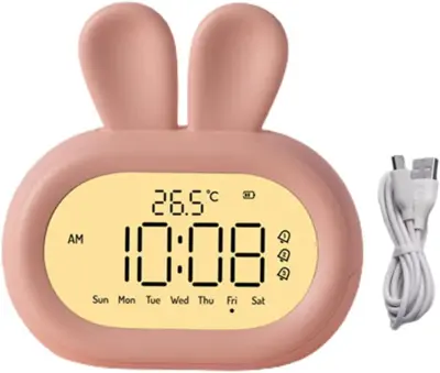 Risana zajčja budilka večnamenska budilka s prikazom temperature