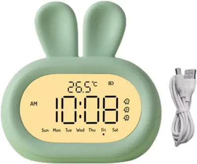 Risana zajčja budilka večnamenska budilka s prikazom temperature