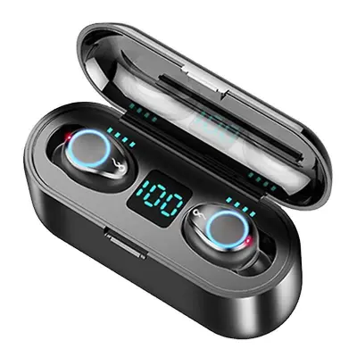 F9 Bluetooth slušalke Tws Dual-ear Wireless Touch Digital Display 5.0 Vodoodporne športne ušesne slušalke Brezžične ušesne slušalke