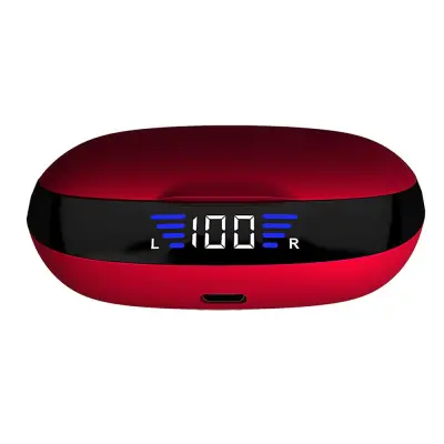 Vv2 brezžične Bluetooth slušalke z dvojnim ušesom, športne slušalke z nadzorom na dotik, LED digitalni zaslon, polnilna kabina, brezžične ušesne sluša