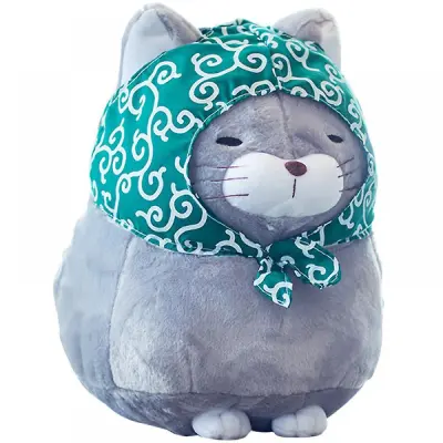 Mačja plišasta igrača za blazino, plišasta igrača Kawaii Cat, ljubka in mehka mačja plišasta blazina za črno mačko Plišasta mačja igrača za rojstni da