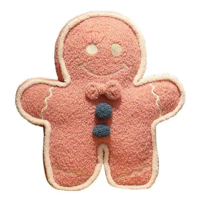 Plišasta blazina Gingerbread Man, 17-palčna visoka božična risanka plišasta igrača darilo