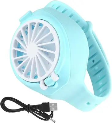 Ventilator za uro, ustvarjalni ventilator za uro, tih in zmogljiv prenosni USB s tremi hitrostmi, mini ventilator v obliki ure za potovanja v zaprtih