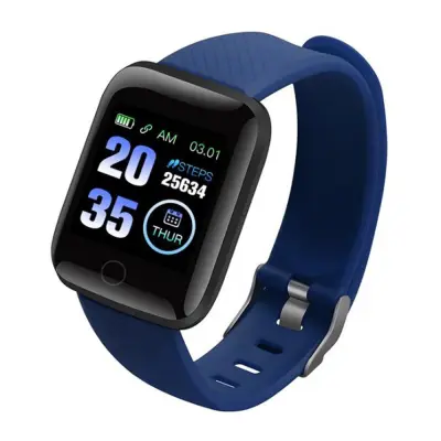 Pametna zapestnica 116plus Športna zapestnica 116S D13 Zapestnica Merjenje srčnega utripa Krvni tlak Bluetooth športna ura-modra