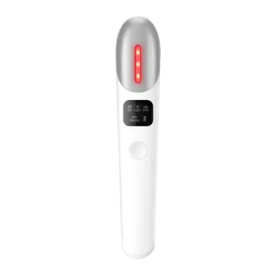 kos Eye Facial Massager Wand Ogrevana Vibrirajoča Masažna Glava Rdeča Led Lučka Naprava Odstrani Očesne Vrečke In Podočnjake