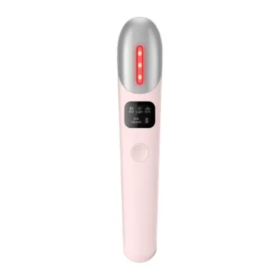 kos Eye Facial Massager Wand Ogrevana Vibrirajoča Masažna Glava Rdeča Led Lučka Naprava Odstrani Očesne Vrečke In Podočnjake