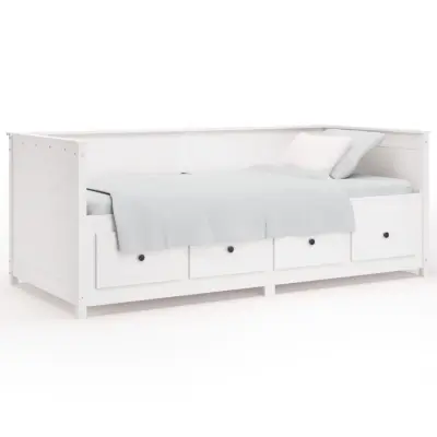 vidaXL Dnevna postelja brez ležišča 75x190 cm trdna borovina