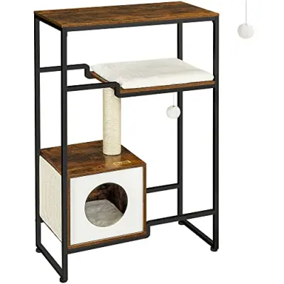 FEANDREA PCT112X01 Mačja praskalnik Pohištvo 2 v 1 Vintage Brown