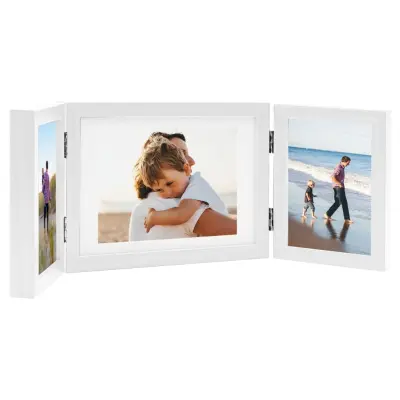 vidaXL 3-delni foto okvir bel 22x15 cm + 2x(10x15 cm)
