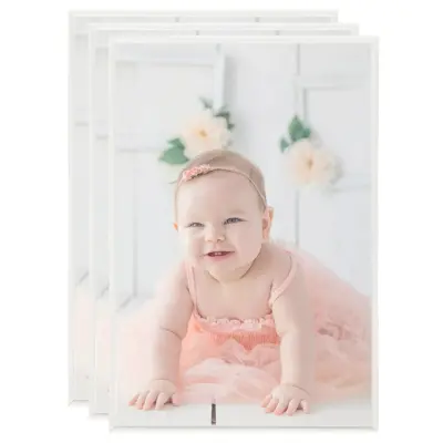 vidaXL Foto okvirji 3 kosi namizni srebrni 21x29,7 m MDF