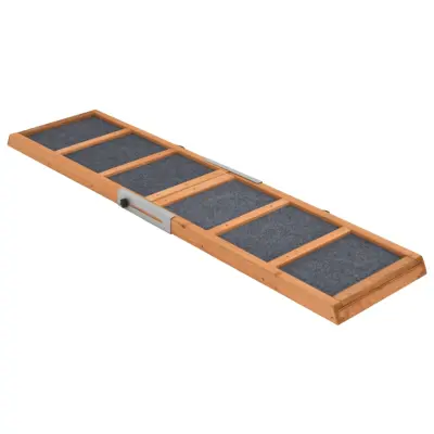 vidaXL Rampa za pse siva 120x30 cm trden les jelke