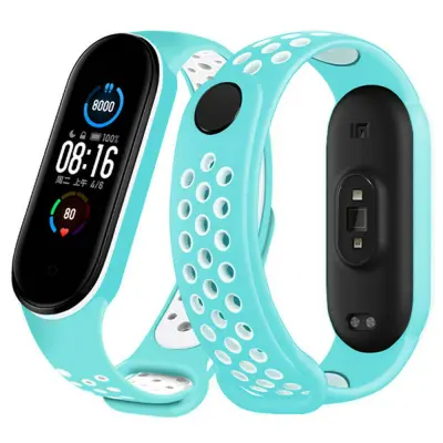 Pašček za uro Xiaomi Mi Band 5 in 6 - meta bel