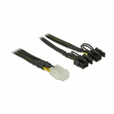 DeLOCK 85455 Notranji napajalni kabel 0\,3 m Delock tok priključni kabel  0.3 m črna