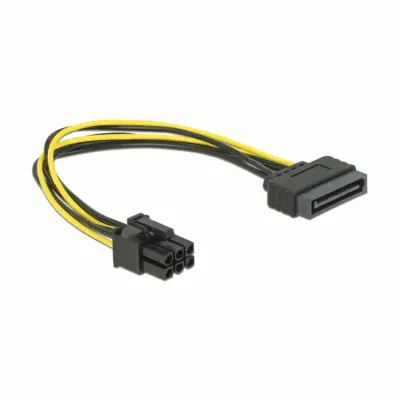 Delock tok priključni kabel  0.21 m črna\, rumena
