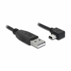 Delock USB kabel USB 2.0 USB-A vtič\, USB-mini-B vtič 0.50 m črna  82680