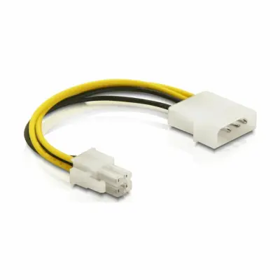 DeLOCK kabel P4 moški> Molex 4pin moški Multicolor 0\,13 m Delock tok priključni kabel  0.13 m večbarvna