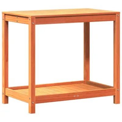 vidaXL Miza za sajenje s polico voščeno rjava 82,5x50x75 cm borovina