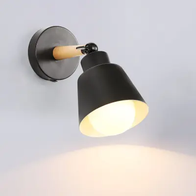 Retro notranje stenske luči, vintage industrijske stenske svetilke E27, kovinski leseni stenski reflektorji za spalnico, balkon, hodnik, kuhinjo, stop