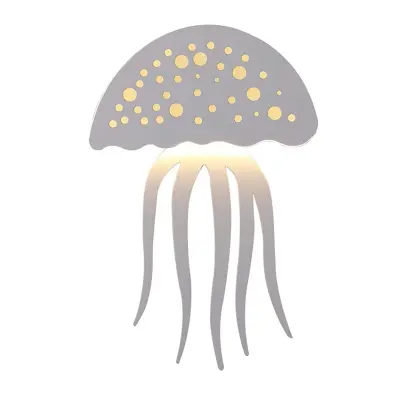 Stenska svetilka bela meduza 32*21*4cm 9W topla luč, primerna za spalnice, dnevne sobe in hodnike