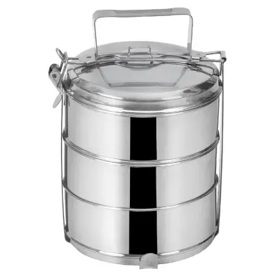3×1300 ml inox lunch box posoda za hrano z ročajem