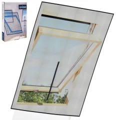 Univerzalni komarnik za strešno okno mreža proti komarjem 140x120cm črna