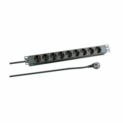EFB razdelilec rack 9x220V ALU 2m črn EK631DE.1