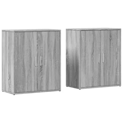 vidaXL Komoda 2 kosa siva sonoma 60x31x70 cm inženirski les