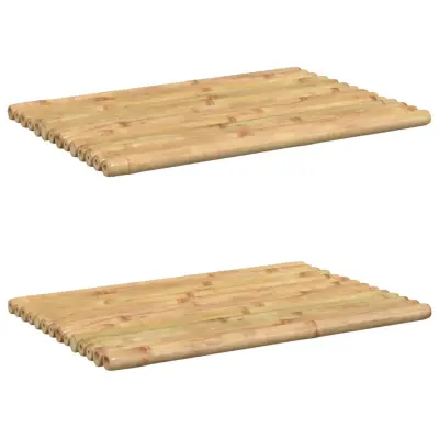 vidaXL Kopalniška podloga 2 kosa 50x35 cm bambus