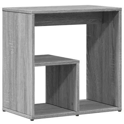 vidaXL Stranska mizica siva sonoma 50x30x50 cm inženirski les
