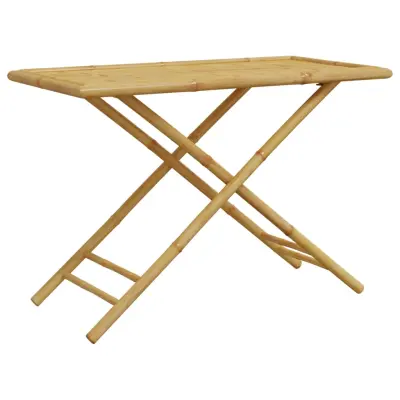 vidaXL Zložljiva vrtna miza 110x55x75 cm bambus