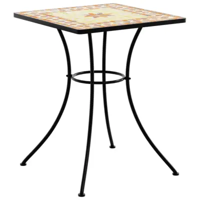 vidaXL Bistro mizica z mozaikom terakota 60x60x74 cm keramika