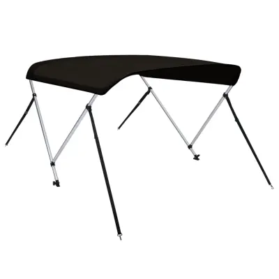 vidaXL Bimini tenda z 2 lokoma črna 148,5x133x104 cm