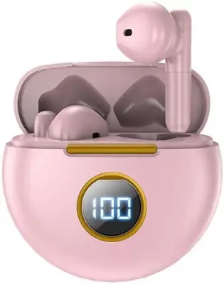 Ušesne brezžične Bluetooth slušalke z okroglim LCD zaslonom