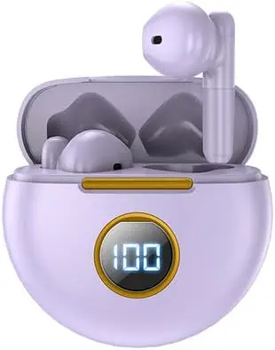 Ušesne brezžične Bluetooth slušalke z okroglim LCD zaslonom