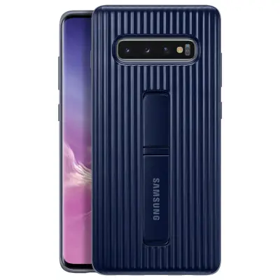 Original Samsung Standing Cover Ridged Hard Case - modra str. Samsung Galaxy S10