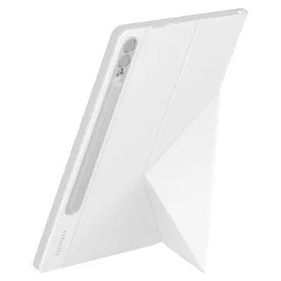 Originalni etui za Samsung Tab S9 Plus, podpora za vec položajev, bel pametni ovitek za knjigo