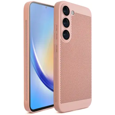 Moozy VentiGuard Phone Case za Samsung galaxy S23, zračen ovitek za samsung galaxy s23 s perforiranim vzorcem za kroženje zraka, etui za samsung 23, p