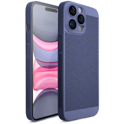 Moozy VentiGuard Phone Case za iphone 14 pro, 6,1-palčni, zračen ovitek za iphone 14 pro s perforiranim vzorcem za kroženje zraka, trda torbica za iph