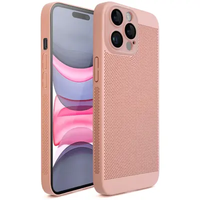 Moozy VentiGuard Phone Case za iphone 14 pro, 6,1-palčni, zračen ovitek za iphone 14 pro s perforiranim vzorcem za kroženje zraka, trda torbica za iph