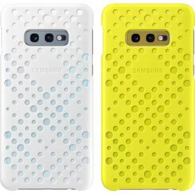 Samsung, Perforirane trde torbice Samsung EF-XG970CW za Galaxy S10e, Bela / Rumena