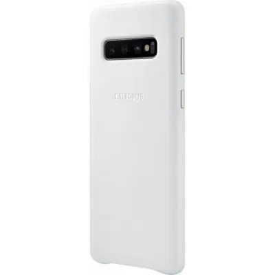 Samsung, Trda usnjena torbica Samsung EF-VG973LW za Galaxy S10 G973, Bela