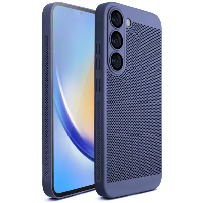 Moozy VentiGuard Phone Case za Samsung galaxy S23, zračen ovitek za samsung galaxy s23 s perforiranim vzorcem za kroženje zraka, etui za samsung 23, m