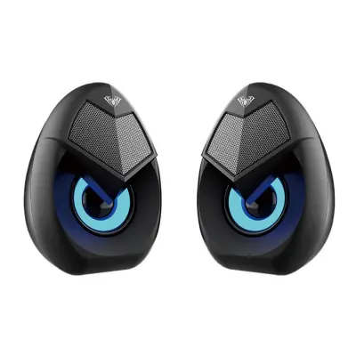 Aula N-69 Eleganten kompakten osebni računalnik / prenosnik 2.0 10 W stereo zvočniki 3,5 mm + USB RGB + daljinski upravljalnik črn