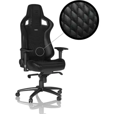 Stol Noblechairs Epic iz pravega usnja črn