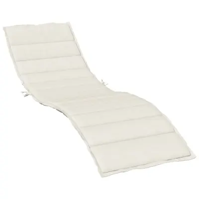 vidaXL Blazina za ležalnik melanž krem 200x60x4 cm blago