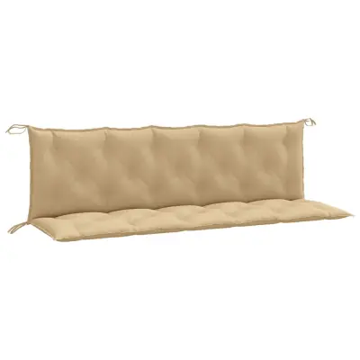 vidaXL Blazina za vrtno klop 2 kosa melanž bež 180x50x7 cm blago