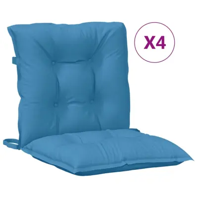 vidaXL Blazina za stol 4 kosi melanž modra 100x50x7 cm blago