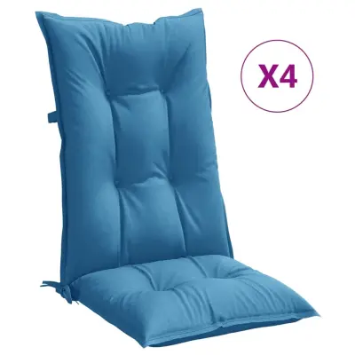 vidaXL Blazina za stol 4 kosi melanž modra 120x50x7 cm blago