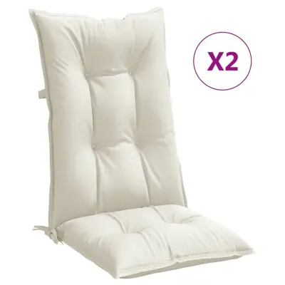 vidaXL Blazina za stol 2 kosa melanž krem 120x50x7 cm blago