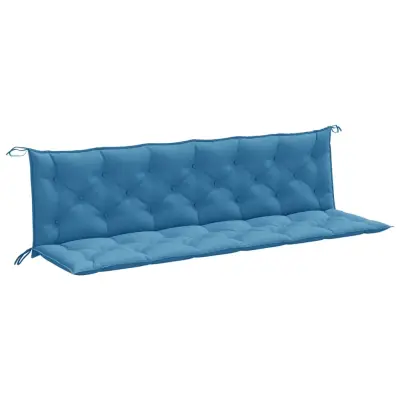 vidaXL Blazina za vrtno klop 2 kosa melanž modra 200x50x7 cm blago